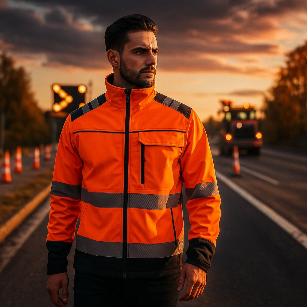 Madeva MADEROD HV2 Softshellová bunda Reflexná Orange