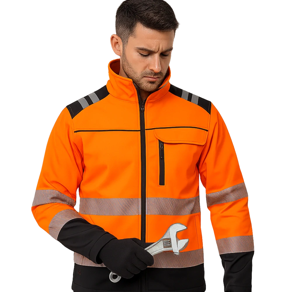 Madeva MADEROD HV2 Softshellová bunda Reflexná Orange
