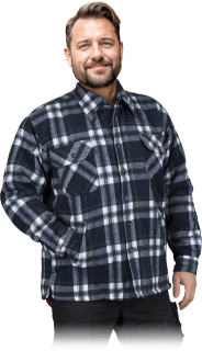 Reis KFTOP GW zateplená flanelová košeľa blue/white